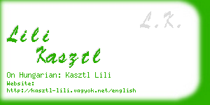 lili kasztl business card